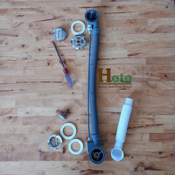 Bộ xả nước bồn tắm bằng Inox cao cấp có lỗ xả tràn.