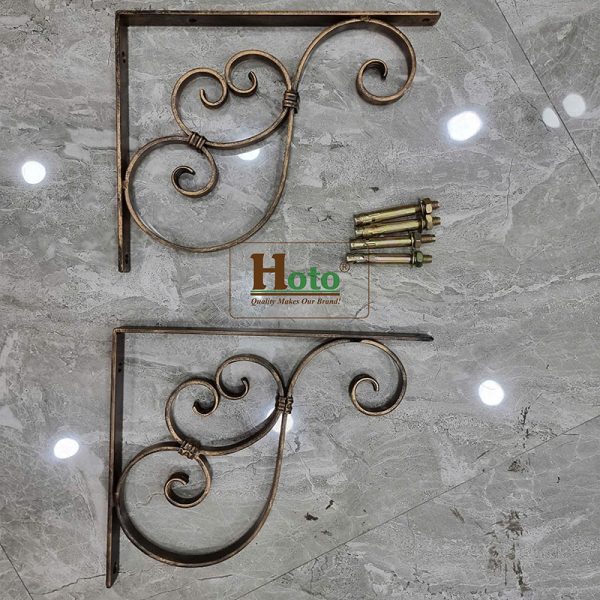 Cặp eke sắt mỹ thuật treo tường.