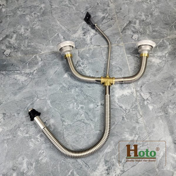 Bộ xả chậu rửa chén bằng Inox304 cao cấp sử dụng cho chậu đôi.