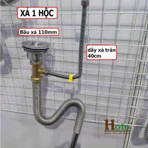 Bộ xả chậu rửa chén bằng Inox304 cao cấp sử dụng cho chậu đôi.