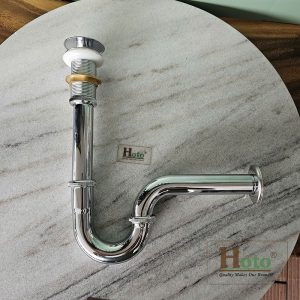 Bộ xả kiếng bằng đồng mạ Crom cao cấp dùng cho lavabo đá tự nhiên.