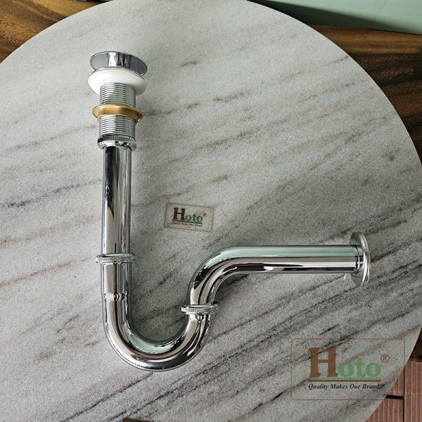 Bộ xả kiếng bằng đồng mạ Crom cao cấp dùng cho lavabo đá tự nhiên.