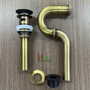 Bộ xả tràn bằng đồng cao cấp sử dụng cho lavabo, chậu rửa tay có lỗ xả tràn.