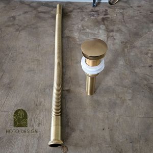 Bộ xiphong bằng đồng cao cấp với ống đồng uốn dẻo được, sử dụng cho lavabo, chậu rửa tay.