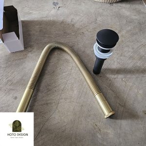 Bộ xiphong bằng đồng cao cấp với ống đồng uốn dẻo được, sử dụng cho lavabo, chậu rửa tay.