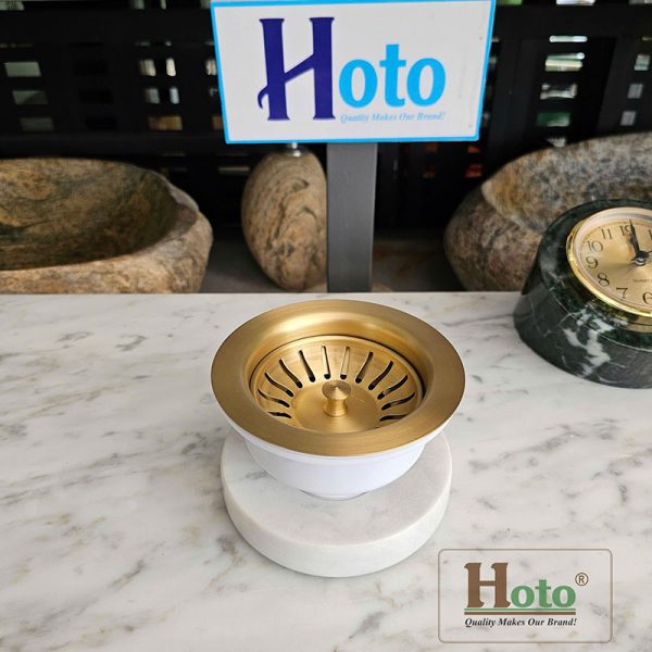 Đầu xả chậu rửa chén bằng đồng cao cấp.