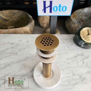 Đầu xả lưới bằng đồng xả nước liên tục dành cho lavabo.
