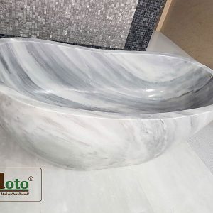 Bồn tắm bằng đá cẩm thạch nguyên khối, vẻ đẹp của sự sang trọng.