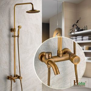 Sen cây bằng đồng Kanly GCS18 với bề mặt cổ điển sang trọng cho nhà tắm.