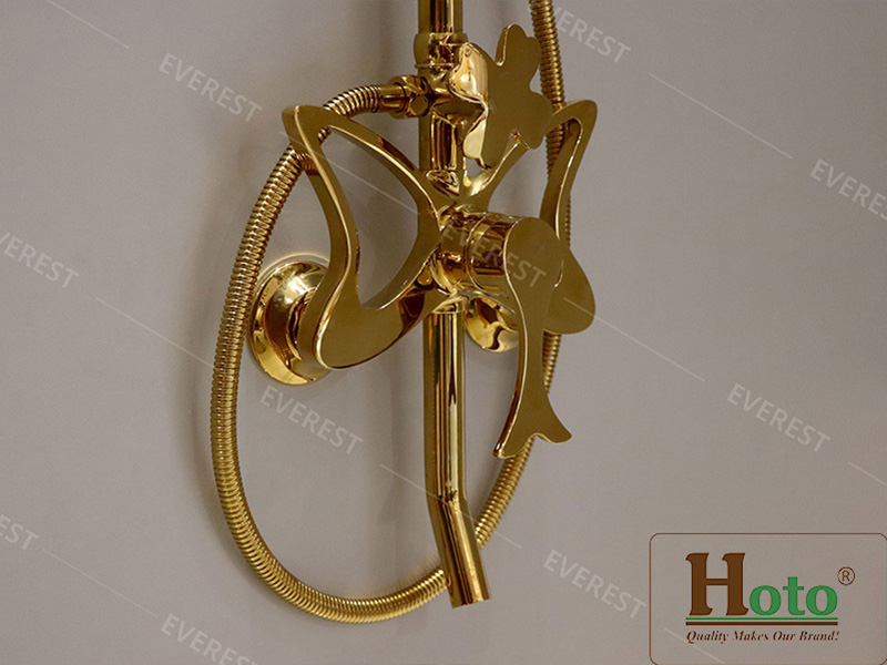 Sen cây bằng đồng mạ vàng EV-MV02 cao cấp sang trọng dành cho nhà tắm.