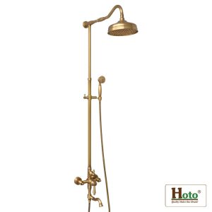 Sen cây tắm đứng sử dụng nóng lạnh chất liệu bằng đồng cổ điển sang trọng.