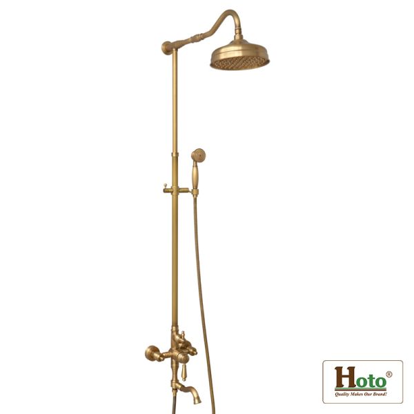 Sen cây tắm đứng sử dụng nóng lạnh chất liệu bằng đồng cổ điển sang trọng.
