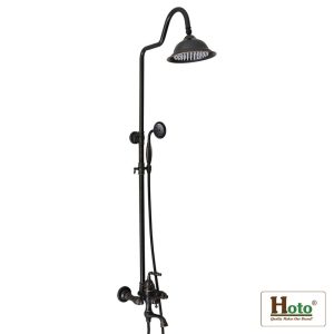 Sen cây tắm đứng bằng đồng màu đen GCS14B kiểu dáng cổ điển sang trọng.