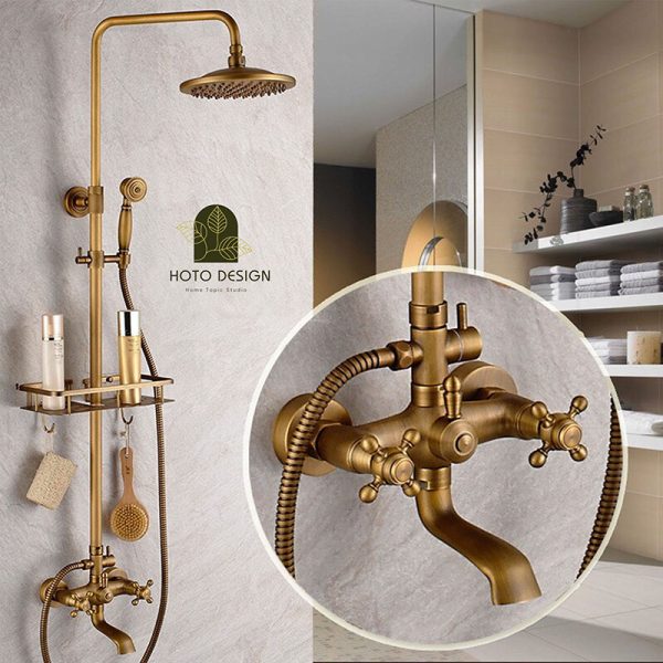 Sen tắm bằng đồng Kanly GCS05 với kiểu dáng cổ điển sang trọng dành cho không gian nhà tắm cổ điển.