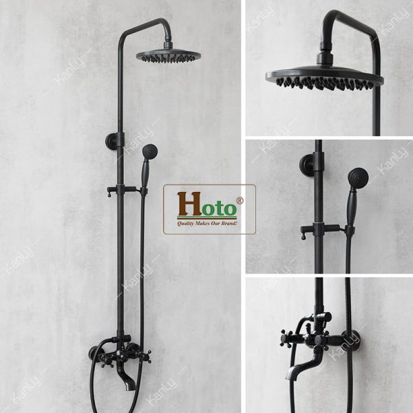 Sen tắm bằng đồng màu đen Kanly GCS05B lịch lãm sang trọng cho nhà tắm.