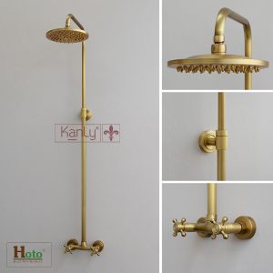 Sen tắm bằng đồng thau cổ điển sang trọng thương hiệu Kanly GCS03 chỉ sử dụng vòi hoa sen.